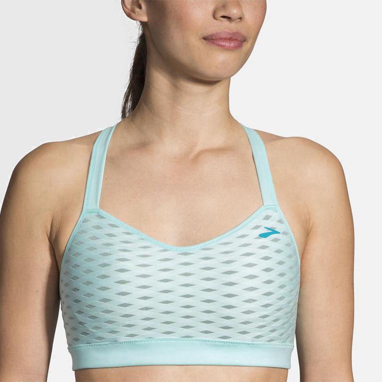 Brooks Uprise Crossback Women's Running Bra UK Discount - Blue (LCGYZ6429)